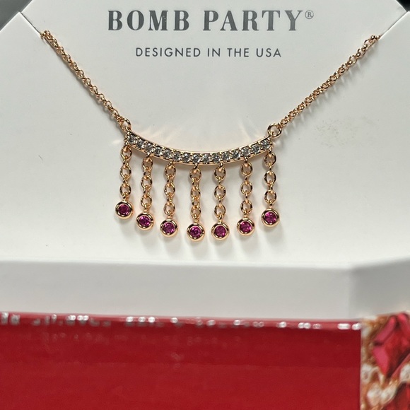 NWT Bomb Party July 2023 Birthday Ruby Necklace - Picture 3 of 7